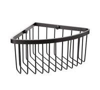 TATAY - Large corner shower basket. Black aluminium. Dimensions 20 x 11.5 x 20cm