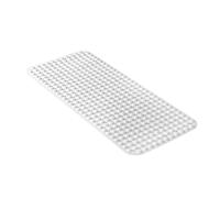 TATAY Non Slip Bath Mat | 50% Recycled Material | Strong Suction Cups & Comfortable Feel Durable | Soft Touch | 92x42 cm - White