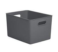 Tatay Storage Box Baobab, 22L Capacity, Polypropylene, BPA free, Anthracite Grey. Measures 29.4 x 38.5 x 23 cm