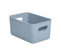 TATAY Plastic Storage Basket 5 L Baobab | Organizer Box | Integrated Handles | Compact and Versatile Design | BPA-Free Plastic | 18,1x27,2x13 cm, Blue