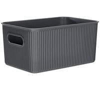Tatay Storage Box Baobab, 5L Capacity, Polypropylene, BPA free, Anthracite Grey. Measures 18.1 x 27.2 x 13 cm