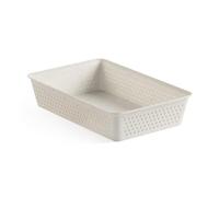 TATAY Plastic Storage Basket A5 Bohol | Drawer Organiser | Minimalist Functional Design | Home & Office Organisation | 100% Recycled BPA-Free Plastic | 17x26x5.5 cm, Ecohome