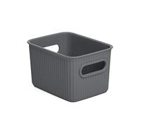 TATAY Set 4 Storage Boxes Baobab 1,5L Capacity, Polypropylene BPA free, Anthracite Grey. Measures 12,5 x 16,4 x 24,5 cm