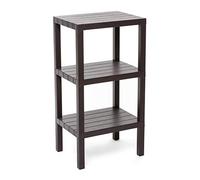 Tatay rectangular shelf, 3 heights, brown, wood effect finish. Sizes 38 x 29 x 73,5 cm