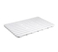 TATAY Rectangular shower floor in resistant plastic, wood effect finish, with anti-UV, anti-slip protection, with rubber studs at the base.
