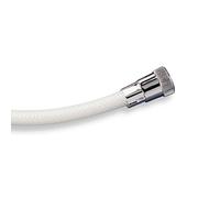 Tatay Reinforced Loop Shower Hose, 1.5M, PVC Flexible, Universal G 1/2" Thread, 5 Years Warranty. Gray White