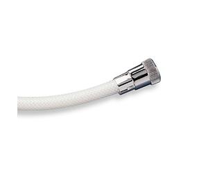 Tatay Reinforced Loop Shower Hose, 1.5M, PVC Flexible, Universal G 1/2" Thread, 5 Years Warranty. Gray White