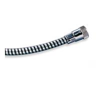 TATAY Reinforced Shower Hose Loop, 2M, PVC Flexo, Universal Thread G 1/2", Black Chrome