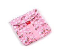 TATAY Sandwich Bag Urban Food Adjustable Sandwich Holder with Velcro | Sandwich Bag Food | Dimensions 18x0.3x18 cm | BPA-Free Material | Waterproof Outer Material, Pink Rainbow