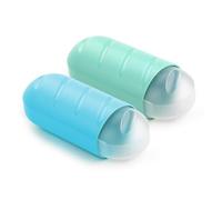 TATAY Sandwich Box Fresh | Set of 2 Units | Compact and Extendable Design, Removable Lid | Freezer, Microwave and Dishwasher Safe | BPA Free | 7.7 x 6.7 x 18-25 cm, Blue and Mint Green