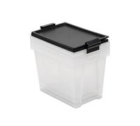 TATAY Set of 3 Storage Boxes with Lid, 7 L Capacity, with Handles, Lid 100% recycled materials, BPA Free, Black. Measures 25 x 36 x 13 cm