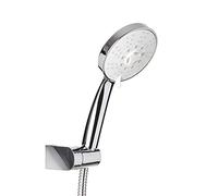 Tatay Seville Shower Head Kit with Bracket and 1.5M Hose, 10.5 cm in Diameter, ABS, 4 Positions, Water Saving and Anti-Limescale System, Easy Cleaning, 5 Years Warranty. Chrome Plated