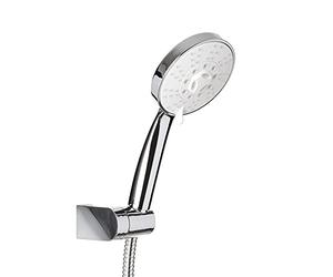 Tatay Seville Shower Head Kit with Bracket and 1.5M Hose, 10.5 cm in Diameter, ABS, 4 Positions, Water Saving and Anti-Limescale System, Easy Cleaning, 5 Years Warranty. Chrome Plated