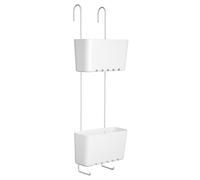 Tatay Standard Shower Caddy, Duo, Stainless-Steel, White, One Size