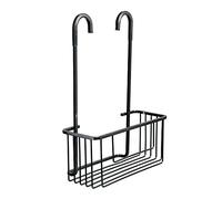 Tatay 6603400 Aluminium Shower Shelf with Hanger, 100 by 100 Stainless Steel, Anodized Aluminium, Modern Design, Color Black, Measures 28 x 12.7 x 38.5 cm