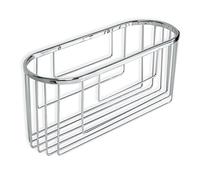 TATAY Shower Caddy Oval Brass | Includes Screws | Supports 5 kg | Compatible with No-Drill System (Quick Fix) | Moisture Resistant | Modern | Easy Drainage | 11 x 13 x 30 cm - Krom Model