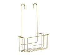 TATAY Shower Caddy 100% Stainless Steel | Resists Humidity and Corrosion | Easy No-Drill Installation | Modern Hanging Shower Basket with Efficient Drainage | Easy to Clean | 28 x 12,5 x 39 cm - Gold