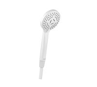 TATAY Shower Set Bombay, Includes Shower Head and Hose, Water Saving Shower Head, 1,5m Long Hose, White. Measures: 16 x 8 x 30 cm