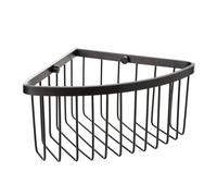 TATAY Shower Shelf No Drill Corner | Includes Mounting System (Quick Fix) | Holds up to 5 kg | 100% Stainless Aluminium | Shower Caddy for Bathroom Storage - 20 x 11.5 x 20 cm - Black