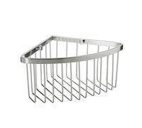 TATAY Shower Shelf No Drill Corner | Includes Mounting System (Quick Fix) | Holds up to 5 kg | 100% Stainless Aluminium | Shower Caddy for Bathroom Storage - 20 x 11.5 x 20 cm - Chrome