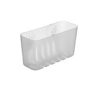 TATAY Shower Shelf No Drilling Rectangular | Includes Suction Cups | Supports 1.5 kg | Moisture-Resistant Polypropylene | Small Size | 20 x 8.5 x 11 cm - Standard Model - Glacé