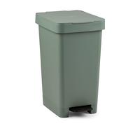 TATAY Smart 25L Rubbish Bin Kitchen with Pedal | Compact and Functional Design | For Indoor and Outdoor Use | Fits 30L Bags | Recycled BPA-Free Plastic | 26x36x47cm, Green