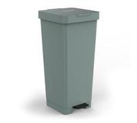 TATAY Smart 40L Rubbish Bin Kitchen with Pedal | Compact and Functional Design | For Indoor and Outdoor Use | Fits 30L-50L Bags | Recycled BPA-Free Plastic | 33x31x67cm, Green