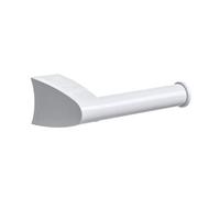 Smart Toilet Paper Holder Without Lid, ABS Plastic, White, and Glue & Fix Fixing System, 5 x 8.5 x 15.7 cm