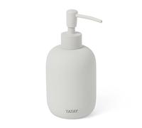 TATAY Soft Ceramic Soap Dispenser, Soft Touch and Matte Finish, BPA Free, White. Dimensions: 9.5 x 8 x 17 cm
