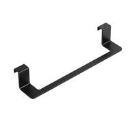 TATAY Soporte Toallas Baño Sin Taladro | Instalación Sin Herramientas | Aluminio 100% Inoxidable | Diseño Moderno | Incluye Almohadillas para Proteger el Mueble | 40x7x9,2cm - Modelo Flat - Negro