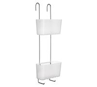 Tatay Standard Shower Caddy, Duo, Stainless-Steel, White, One Size