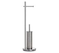 TATAY Roll Holder with Toilet Brush, Metallic, 20,5 x 20,5 x 74,5 cm