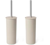 TATAY Toilet Brush | Compact and Functional Design | BPA-Free Recycled Plastic Toilet Brushes | Made in Spain | 9.5 x 9.5 x 39.5 cm - Baobab Collection - Ecohome (Pack of 2)