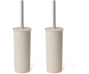 TATAY Toilet Brush | Compact and Functional Design | BPA-Free Recycled Plastic Toilet Brushes | Made in Spain | 9.5 x 9.5 x 39.5 cm - Baobab Collection - Ecohome (Pack of 2)