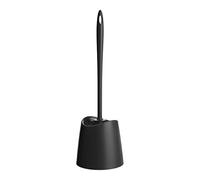 TATAY Toilet Brush | Durable Materials | Modern Design | Fixed and Long-Lasting Brush for Hygienic Cleaning | Multiple Bathroom Brush Colors | Made in Spain | 12 x 12 x 38 cm - Black
