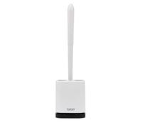 TATAY Silicone Toilet Brush, Flexible, Toilet Brush with Quick Drying Ventilation, Anti-odour, Grey Brush. Colour White. Measurements 11,2 x 6,2 x 42 cm.