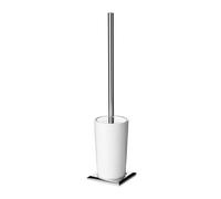TATAY Toilet Brush | Stainless Steel & Zamak | Modern Minimalist Design | 100% Inox Toilet Brushes | 8.5 x 8.5 x 37.5 cm - Ronda Collection - White