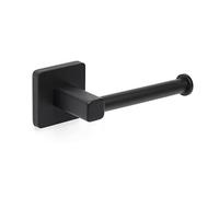 TATAY Toilet Paper Holder Without Drilling | 3M Adhesive Mounting System | Easy to Install | Matte Finish | 100% Rustproof | 5kg Load Capacity | 6 x 6.5 x 16cm - Kalo Collection - Black