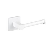 TATAY Toilet Roll Holder without Lid from the Kalo Collection, in Chrome Zamak with 3M Adhesive Fixing System, convenient and without drilling. Color Artic WhiteMeasures: 6 x 6,5 x 16 cm