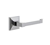 TATAY Toilet Roll Holder Wall Mounted or Stick On | No Drill or With Screws | Glue&Fix Kit (Supports 10kg) | Stainless Steel | Open Design | 12x4.5x12 cm - Iconik - Metallic