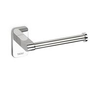 TATAY Toilet Roll Holder without Lid for Toilet Paper Slim, Stainless Steel, Double Fixing System with Screws or Glu Fix. Measures 6,5 x 6 x 14 cm
