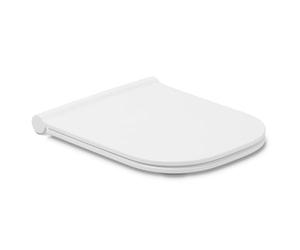 TATAY Toilet Seat Soft Close Universal | Compatible with Gap Square Compact Toilets | Quick-Release Easy Cleaning | Square WC Seat | Antibacterial Thermoplastic | Slim Design - 34.5x43 cm - G-Compact