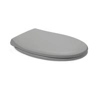 TATAY Toilet Seat Universal Duroplast | Fits Oval Toilets | Quick Release for Easy Cleaning | Highly Durable & Antibacterial | Fast and Easy Installation | O-Shape - Comfort Model - Light Grey