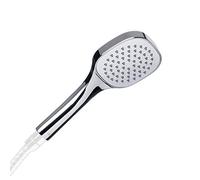 TATAY Tokio Hand Shower, Rain Effect Jet, with Water Saving System, Chrome and White, 10 cm Diameter