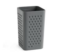 TATAY Toothbrush and Toothpaste Cup Bohol, Polypropylene, BPA Free, 100% Recycled Plastic, Anthracite Grey, Measures 6.5 x 6.5 x 11 cm