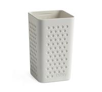 TATAY Toothbrush and Toothpaste Cup Bohol, Polypropylene, BPA Free, 100% Recycled Plastic, White, Measures 6.5 x 6.5 x 11 cm