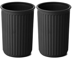 TATAY Toothbrush Holder Black | Recycled Plastic | Toothbrush and Toothpaste Holder | Easy to Clean | Stable Bathroom Cup Holder | Minimalist Plastic Toothbrush Holder | Made in Spain - BaoBab