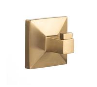 TATAY Towel Hook Bathroom Without Drilling or with Screws | Includes Glue&Fix Adhesive Kit (Holds up to 5kg) and Screws | Stainless Steel | Modern Design | 6 x 4.5 x 6 cm - Iconik Model - Gold