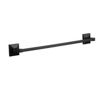 TATAY Towel Rail Bathroom No Drill or With Screws Large | Includes Glue&Fix Adhesive Kit (Holds up to 5kg) and Screws | Stainless Steel | Modern Design | 6 x 6.5 x 60 cm - Iconik Model - Black