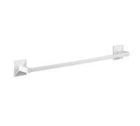 TATAY Towel Rail Bathroom No Drill or With Screws Large | Includes Glue&Fix Adhesive Kit (Holds up to 5kg) and Screws | Stainless Steel | Modern Design | 6 x 6.5 x 60 cm - Iconik Model - White